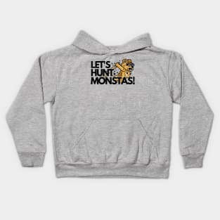 Let's Hunt Monsters - Mr. Button the Teddy Bear Kids Hoodie